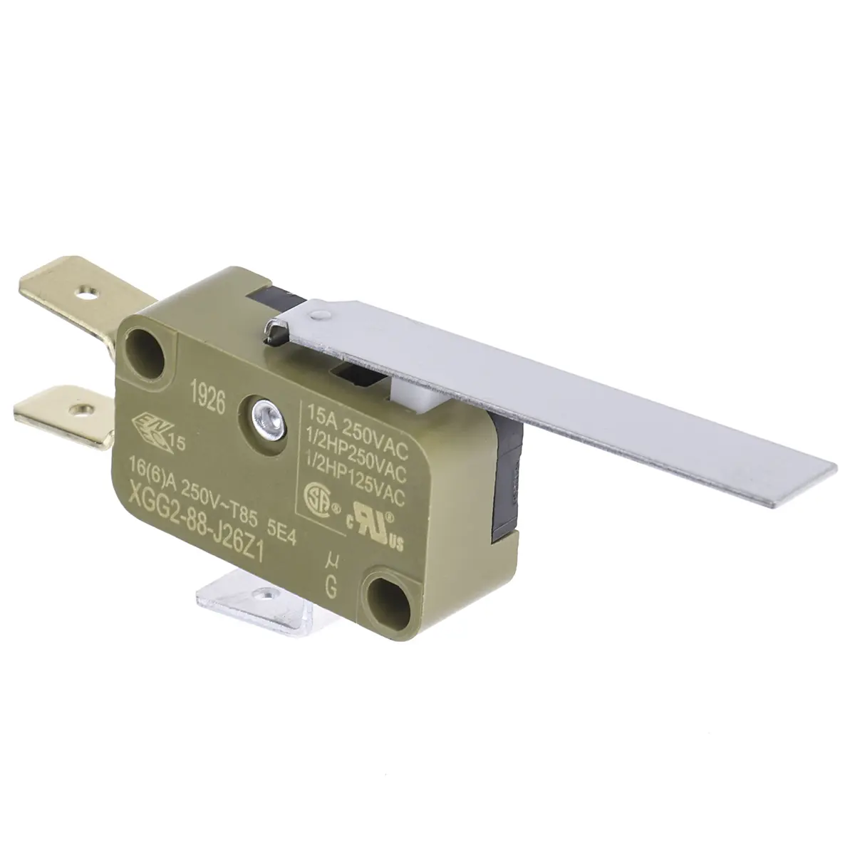 Produktfoto 1 von Saia-Burgess Mikroschalter Hebel-Betätiger Flachstecker, 16 A @ 250 V AC, SPDT IP 40 0,91 N -40°C - +85°C