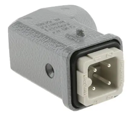 Produktfoto 1 von HARTING Han A Stromversorgungssteckverbinder in robuster Ausführung Kabel 10A Schraubbefestigung Stecker 3-polig, 230V,