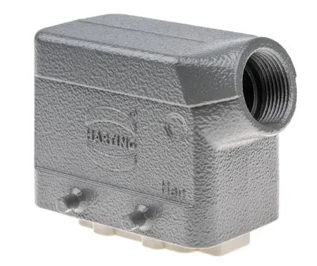 Produktfoto 1 von HARTING Han E Stromversorgungssteckverbinder in robuster Ausführung Panel 16A Schraubbefestigung Stecker 10-polig /