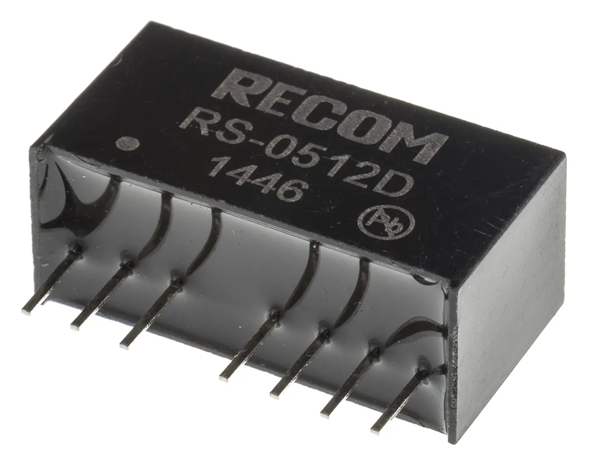 Recom RS DC/DC-Wandler 2W 5 V dc IN, ±12V dc OUT / ±83mA Durchsteckmontage 500V ac isoliert