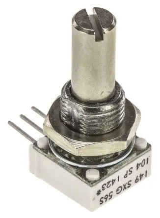 Vishay 149 Frontplattenmontage, Durchsteckmontage Drehen Potenziometer 100 kΩ 10 % / 1 W, Schaft-Ø 6.35 mm