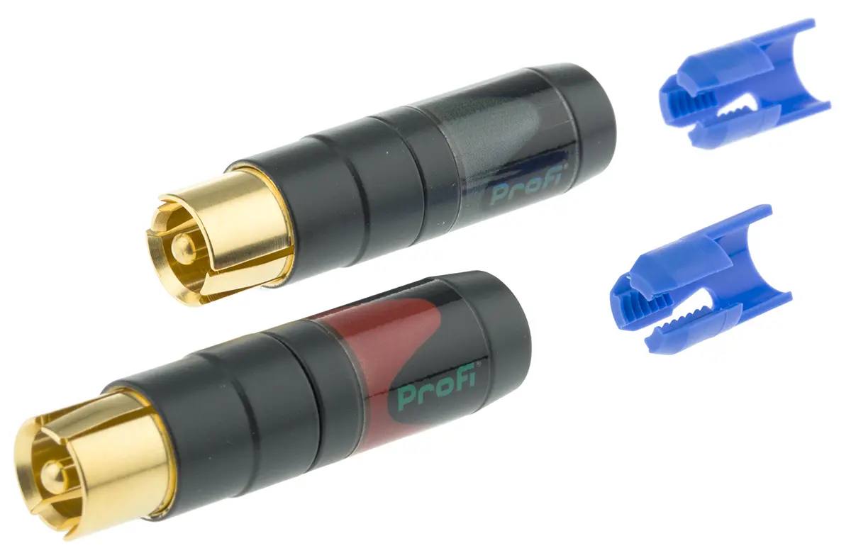Produktfoto 1 von Neutrik Gerade Schwarz Cinchstecker, Gold über Nickel, 50 V, Kabel 16A