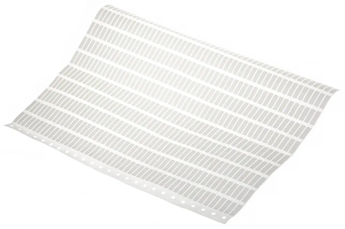 Produktfoto 1 von Brady Klebend Etikettenblatt Drucker für Laser, Weiß 500 Per Pack Stück, L. 16.5 mm B. 5.02 mm