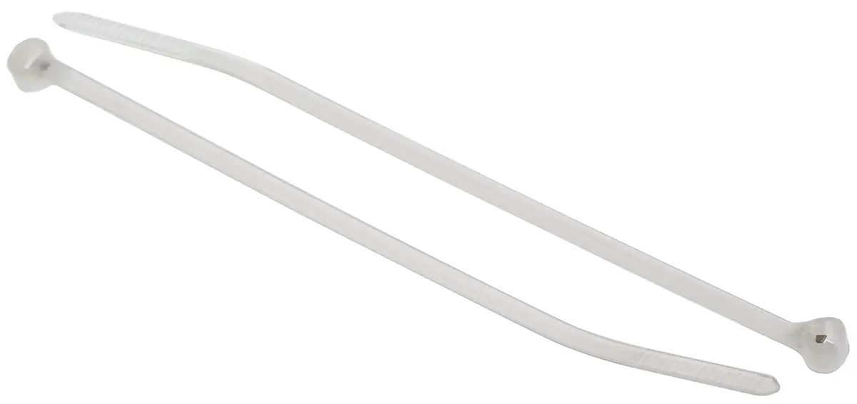 Produktfoto 1 von Thomas & Betts Ty-Rap Nylon 6.6 Kabelbinder Edelstahl-Widerhakenverriegelung Natur 2.3 mm x 92 mm