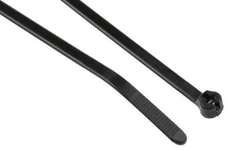 Produktfoto 1 von Thomas & Betts Ty-Rap Nylon 6.6 Kabelbinder Edelstahl-Widerhakenverriegelung Schwarz 4.8mm x 186 mm
