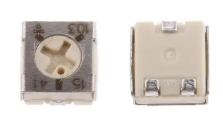 Produktfoto 1 von Vishay TS53 1-Gang Oberfläche Trimm-Potentiometer, Einstellung von oben, 10 kΩ, 20 %, 0.25 W, J-Haken, L. 5 mm