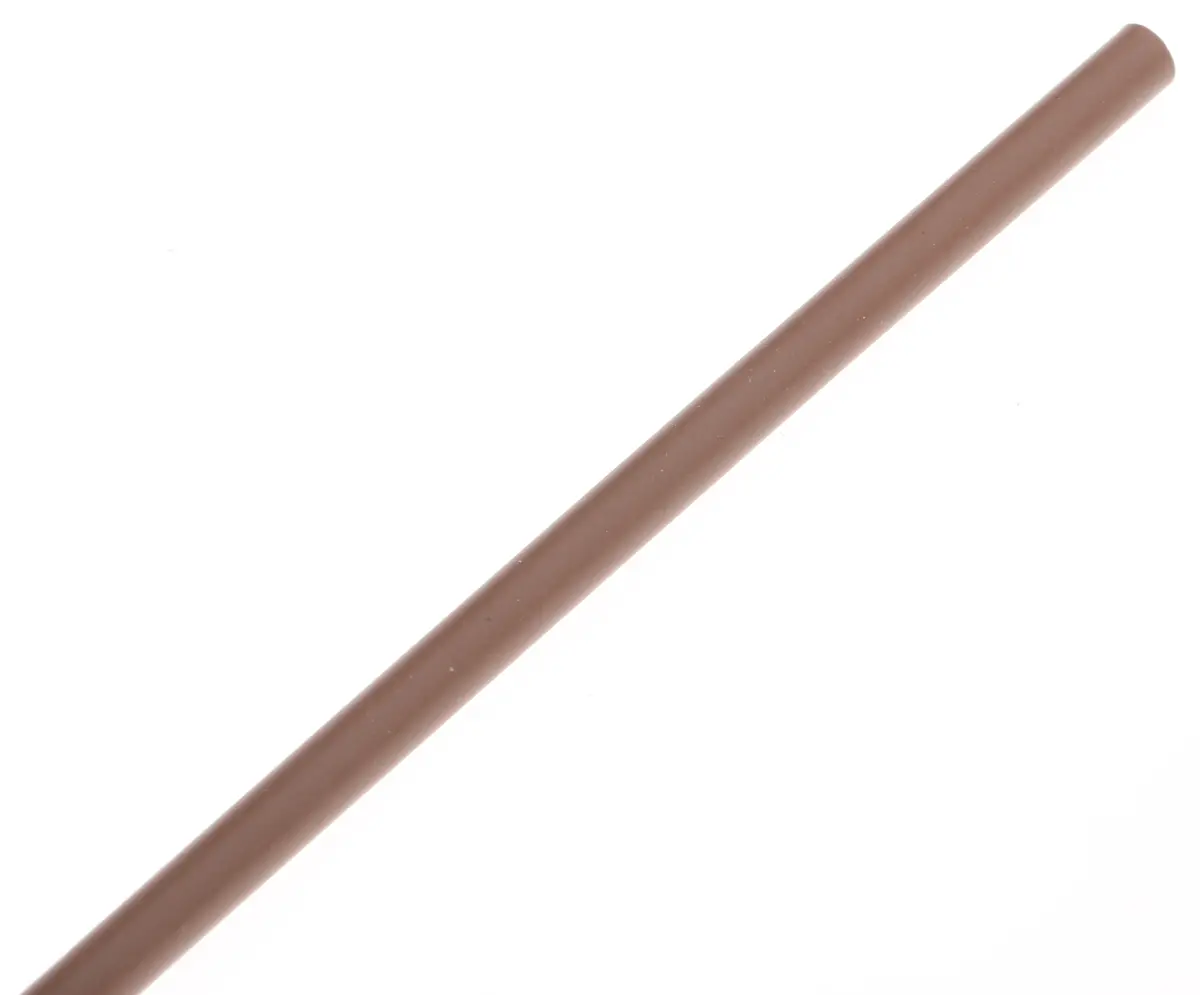 Produktfoto 1 von TE Connectivity RNF-100 Wärmeschrumpfschlauch, Polyolefin Braun, Ø 3.2 mm Schrumpfrate 2:1, Länge 1.2m