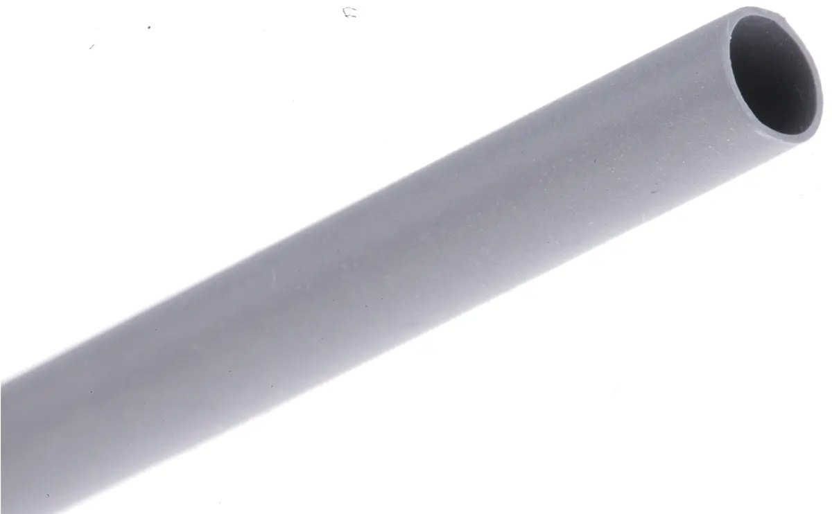 Produktfoto 1 von TE Connectivity RNF-100 Wärmeschrumpfschlauch, Polyolefin Grau, Ø 3.2 mm Schrumpfrate 2:1, Länge 1.2m