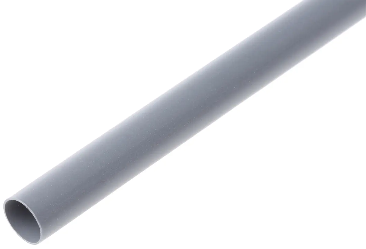 Produktfoto 1 von TE Connectivity RNF-100 Wärmeschrumpfschlauch, Polyolefin Grau, Ø 6.4 mm Schrumpfrate 2:1, Länge 1.2m