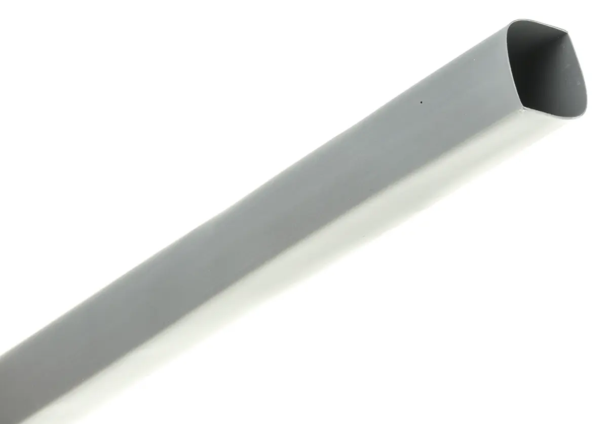 Produktfoto 1 von TE Connectivity RNF-100 Wärmeschrumpfschlauch, Polyolefin Grau, Ø 19 mm Schrumpfrate 2:1, Länge 1.2m