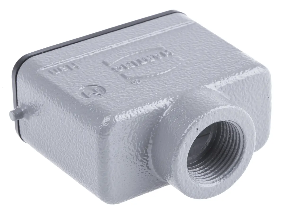 Produktfoto 1 von HARTING Han A Kappe für robusten Stromversorgungsstecker 1 Hebel 1, Anschlusshaube 10A Steckverbinderkappe, IP65