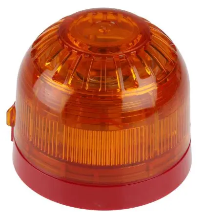 Produktfoto 1 von Klaxon Sonos LED, Dauer, Filament/Warnsummer-Licht Schall- und Lichtsignal-Kombination 6V dc Gelb IP21, IP65 Wand /