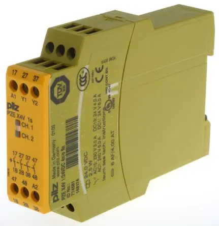 Produktfoto 1 von Pilz PZE X4V Sicherheitsrelais 24V dc, 4 Sicherheitskontakte RoHS SIL IEC 61508