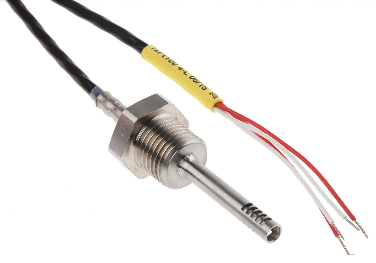 Produktfoto 1 von Electrotherm PT100 G1/4 Widerstandsthermometer Ø 4.5mm x 40mm, -50°C → +200°C, 2.5m Leitung