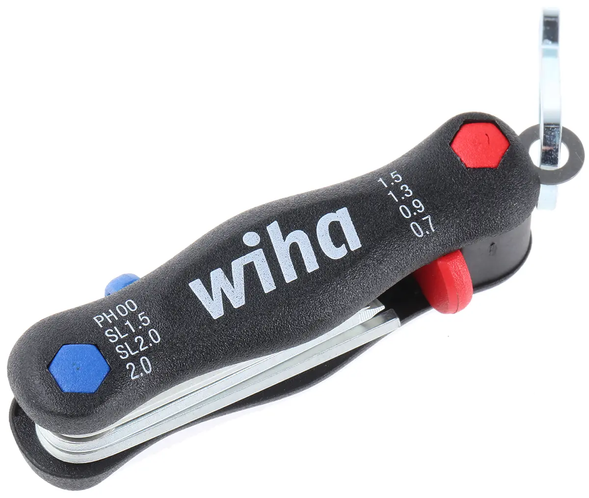 Produktfoto 1 von Wiha metrisch  Innensechskant-Schlüssel, Satz 8-teilig 0.7 → 2mm Klappgriff