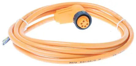 Produktfoto 1 von Pepperl + Fuchs V95-W-2M-PVC, 5-polig Sensor-Betätigungselementkabel, 7/8 Zoll Rund, Rechtwinklig Buchse / Nicht