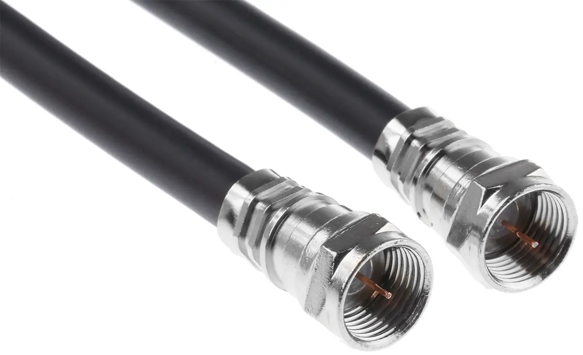 Produktfoto 1 von Radiall Cable Assembly Koaxialkabel Stecker, 75 Ω Stecker, 3 m, Typ F, Schwarz