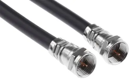 Radiall Cable Assembly Koaxialkabel Stecker, 75 Ω Stecker, 3 m, Typ F, Schwarz