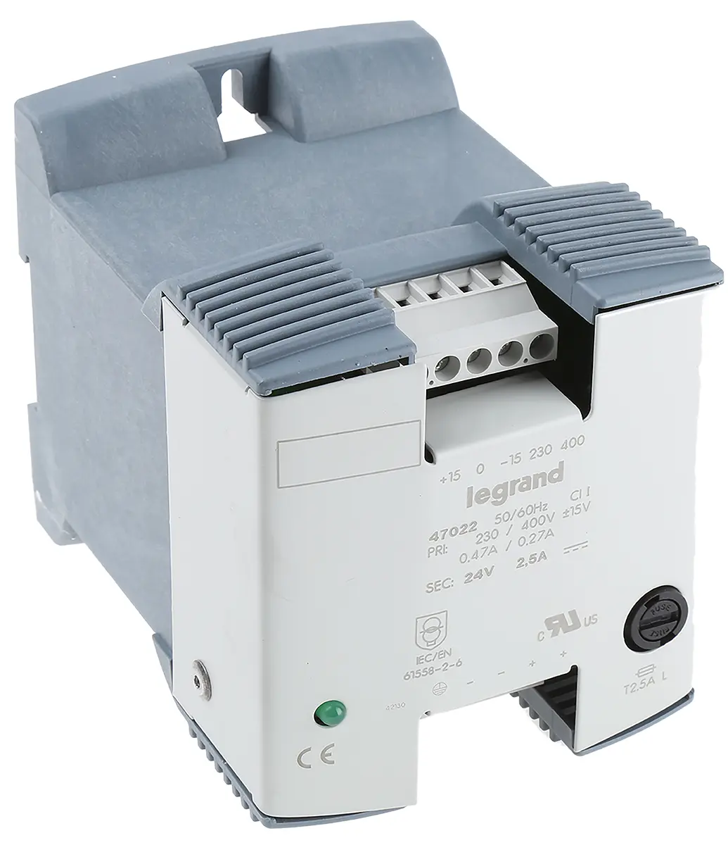Produktfoto 1 von Legrand DIN-Schienen Netzteil Linear 24V dc / 2.5A 60W 230V ac