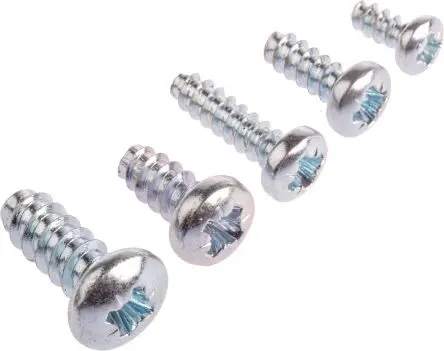 Produktfoto 1 von RS PRO Selbstschneidende Schraube RoHS, DIN 7982C Pozidriv, Stahl Flachrund x 10 mm Glanzzink