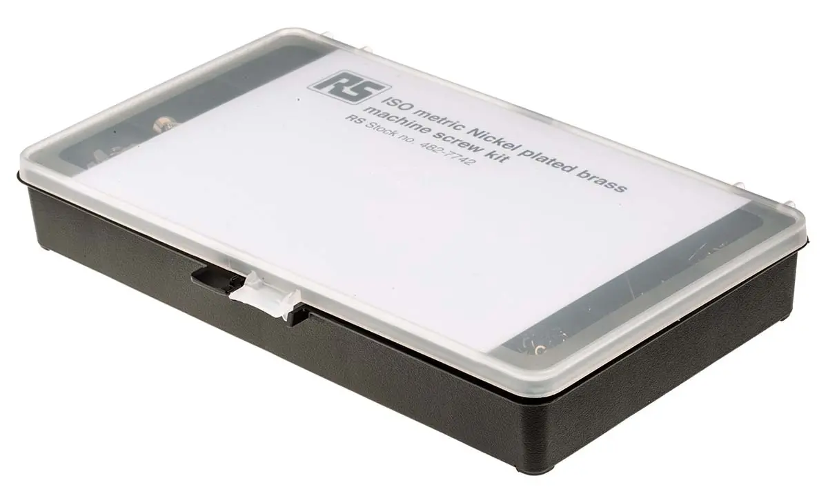 Produktfoto 1 von RS PRO Messing Schlitz Schrauben Sortiment Flachrund x 40 mm x 6 mm, 3240 Stück