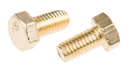 Produktfoto 1 von RS PRO M5 x 10 mm Sechskantschraube, Messing glatt, DIN 933