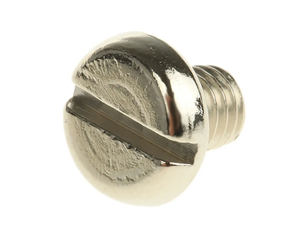 Produktfoto 1 von RS PRO Linsenkopf Schlitz Schrauben Vernickelt, M5 x 6.0mm Messing
