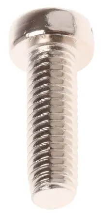 RS PRO Zylinder Schlitz Maschinenschraube Messing Nickel 16.0 mm M5