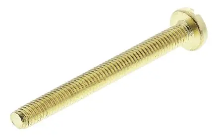 RS PRO Flachrund Schlitz Maschinenschraube Messing glatt 30.0 mm M3