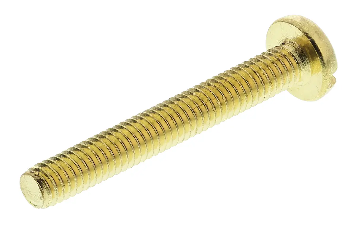 Produktfoto 1 von RS PRO Linsenkopf Schlitz Schrauben , M4 x 30.0mm Messing