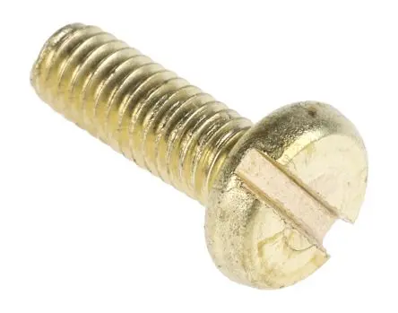 Produktfoto 1 von RS PRO Flachrund Schlitz Maschinenschraube Messing glatt 12.0 mm M4