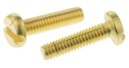 Produktfoto 1 von RS PRO Flachrund Schlitz Maschinenschraube Messing glatt 16.0 mm M4