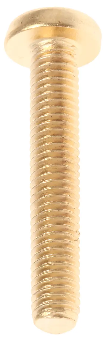 Produktfoto 1 von RS PRO Linsenkopf Schlitz Schrauben , M5 x 30.0mm Messing