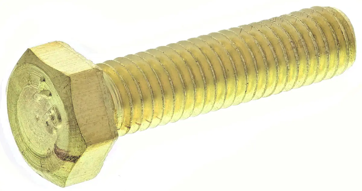 Produktfoto 1 von RS PRO x 20 mm Sechskantschraube, Messing glatt, DIN 933