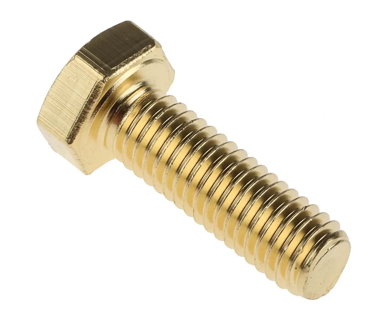 Produktfoto 1 von RS PRO x 25 mm Sechskantschraube, Messing glatt, DIN 933