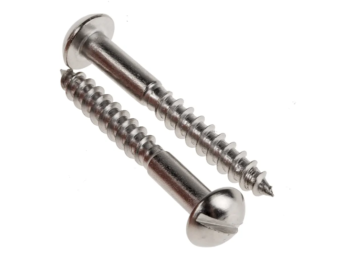 Produktfoto 1 von RS PRO Schlitz Holzschraube, Metrisch Edelstahl Rund glatt x 40 mm