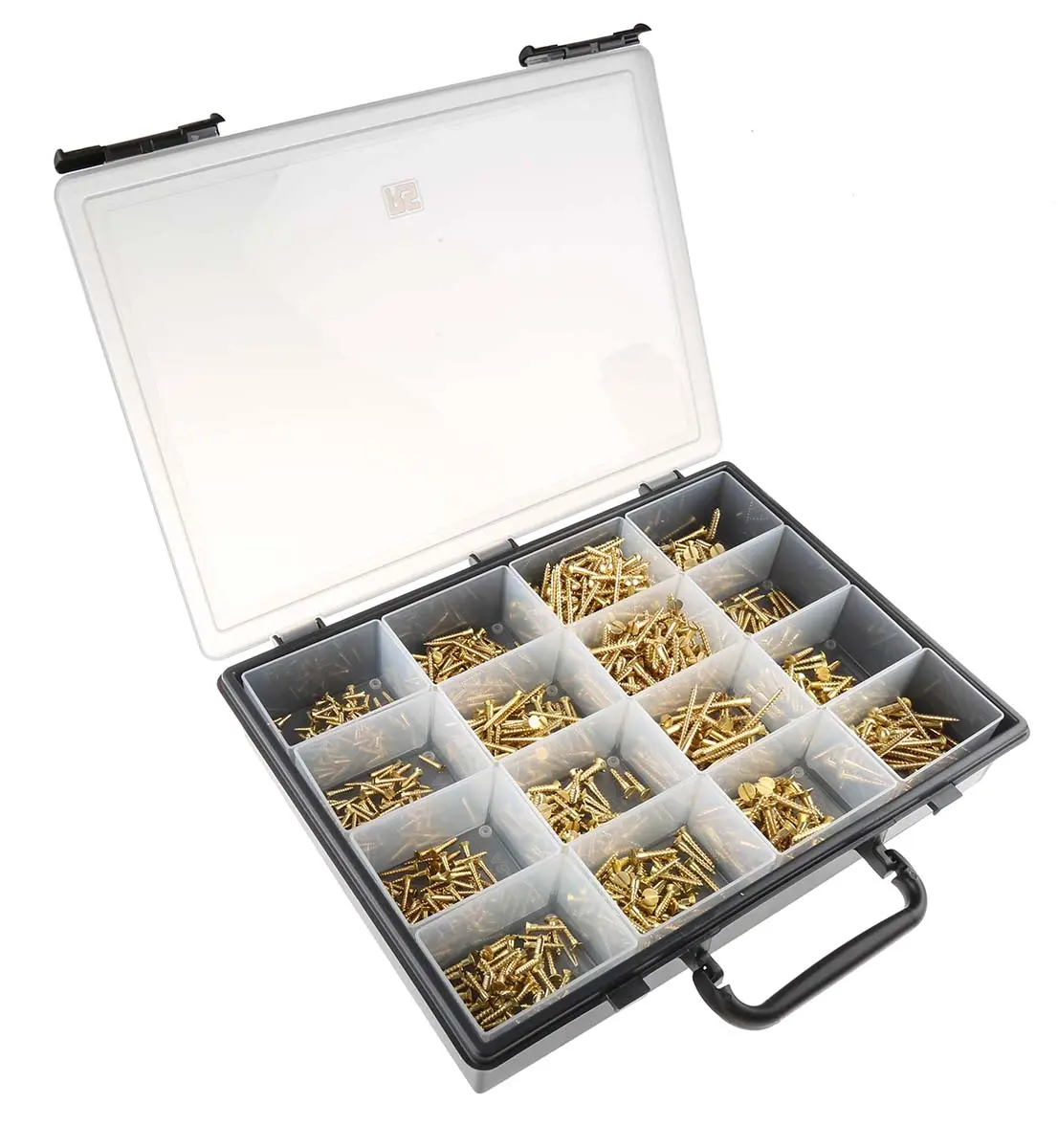Produktfoto 1 von RS PRO Schlitz Holzschraube Messing Flach Nickel
