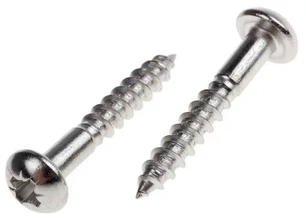 Produktfoto 1 von RS PRO Pozidriv Holzschraube, Metrisch Edelstahl Rund glatt x 25 mm