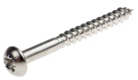 Produktfoto 1 von RS PRO Pozidriv Holzschraube, Metrisch Edelstahl Rund glatt x 40 mm