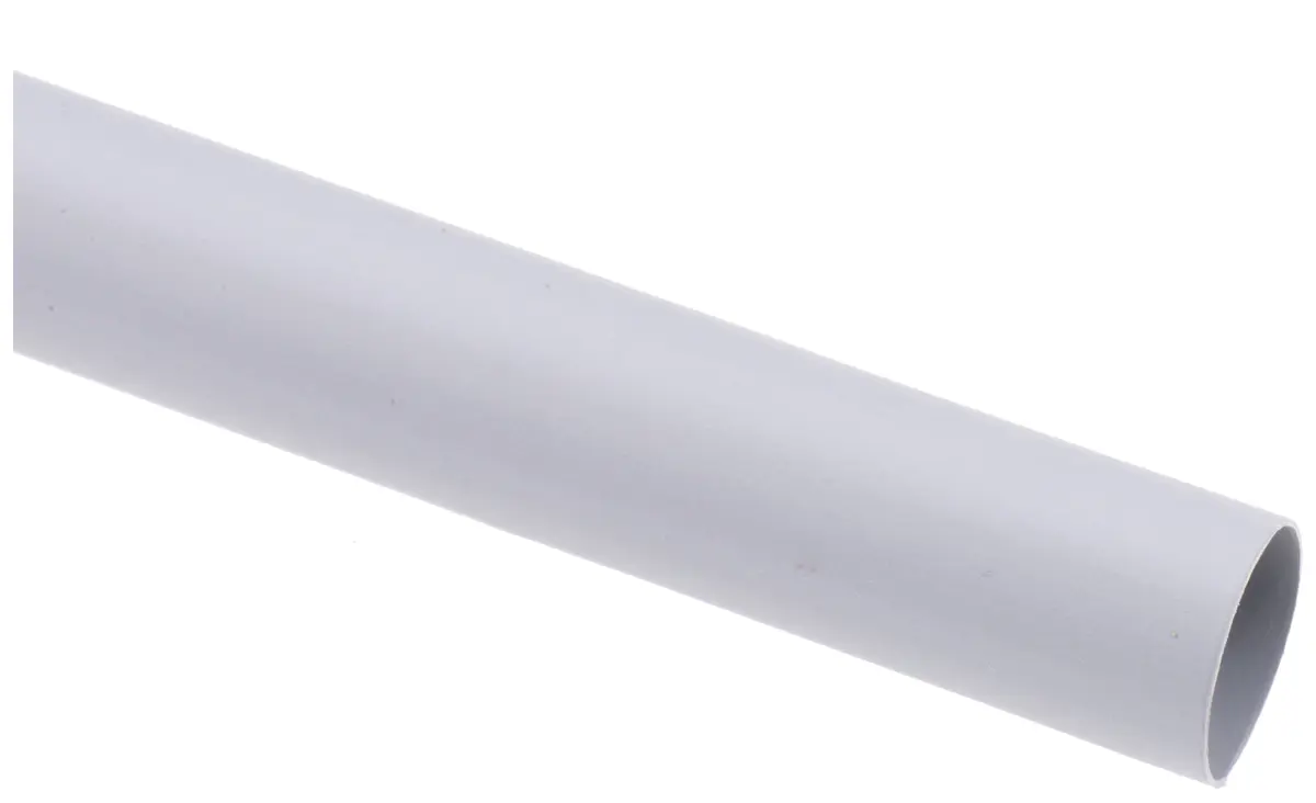 RS PRO Wärmeschrumpfschlauch, Polyolefin Grau, Ø 9.5 mm Schrumpfrate 2:1, Länge 1.2m
