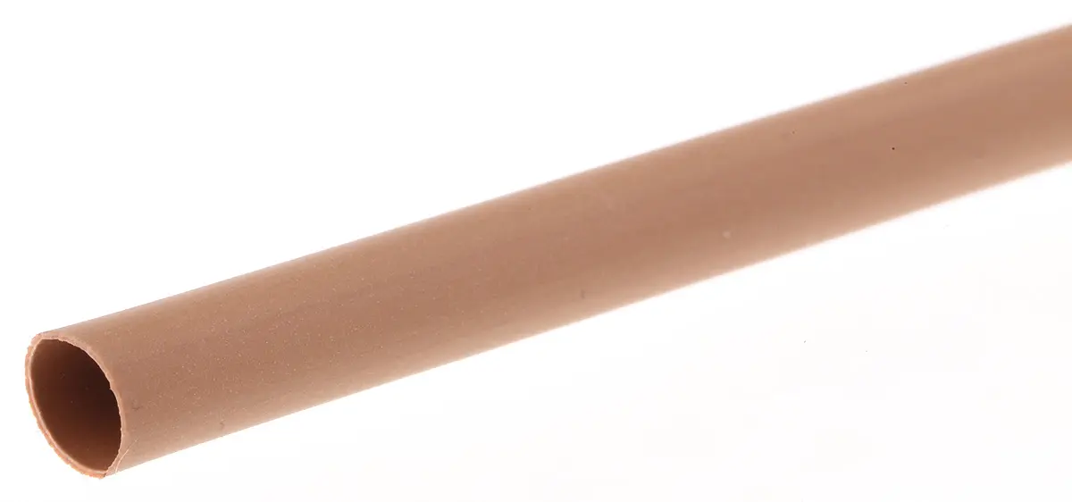 Produktfoto 1 von RS PRO Wärmeschrumpfschlauch, Polyolefin Braun, Ø 4.8 mm Schrumpfrate 2:1, Länge 1.2m