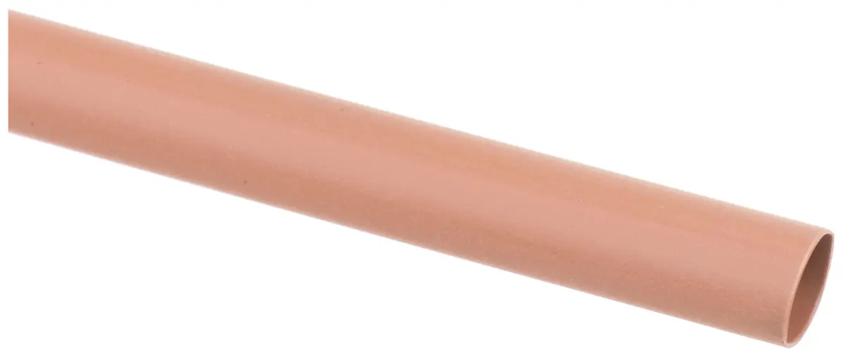 Produktfoto 1 von RS PRO Wärmeschrumpfschlauch, Polyolefin Braun, Ø 6.4 mm Schrumpfrate 2:1, Länge 1.2m