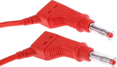 Produktfoto 1 von Staubli Steckverbinder-Messleitung 32A Stecker / Stecker, Rot Polyvinylchlorid-isoliert 500 mm, 600V