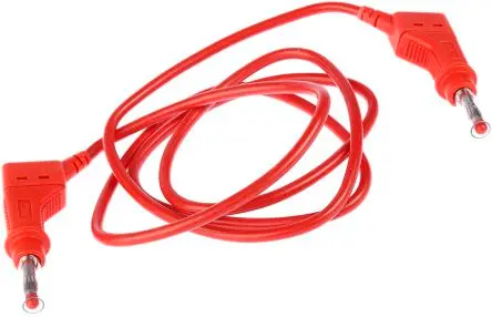 Produktfoto 1 von Staubli Steckverbinder-Messleitung 32A Stecker / Stecker, Rot Silikon-isoliert 1 m, 600V