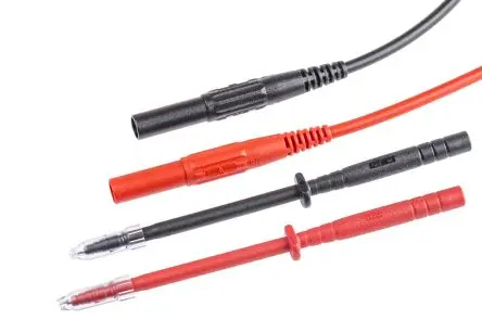 Produktfoto 1 von Staubli Multimeter-Messleitungen mit 4 mm stapelbarer Stecker, 4-mm-Sicherheitsstecker, 4-mm-Krokodilklemme, 4 mm