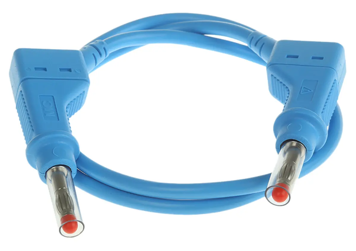 Produktfoto 1 von Staubli Steckverbinder-Messleitung 32A Stecker / Stecker, Blau Polyvinylchlorid-isoliert 500 mm, 600 V