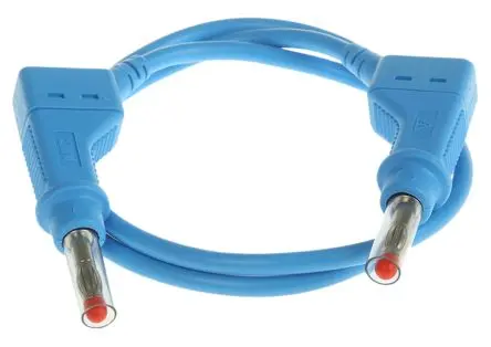 Produktfoto 1 von Staubli Steckverbinder-Messleitung 32A Stecker / Stecker, Blau Polyvinylchlorid-isoliert 500 mm, 600V