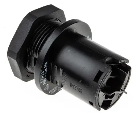 Produktfoto 1 von Wieland RST20i3 Beleuchtungssteckverbinder, Kabel Buchse, Rund, Klemme 20A, Kontakte: 3 IP68, Schwarz, 0.5mm², 2.5 mm²