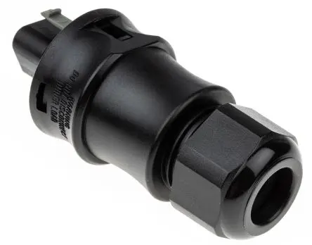 Produktfoto 1 von Wieland RST20i3 Beleuchtungssteckverbinder, Kabel Stecker, Rund, Klemme 20A, Kontakte: 3 IP68, Schwarz, 0.5mm², 2.5 mm²