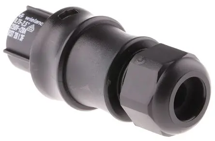 Wieland RST20i3 Beleuchtungssteckverbinder, Kabel Buchse, Rund, Klemme 20A, Kontakte: 3 IP68, Schwarz, 0.5mm², 2.5 mm²